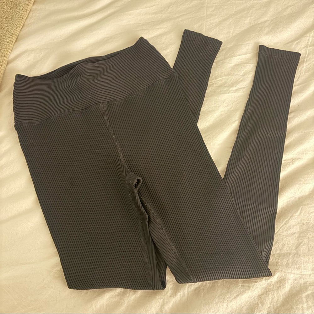 Year of Ours Black Ribbed Leggings